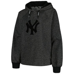 New York Yankees DKNY Sport Women's Debbie Dolman Raglan Pullover Hoodie - Black
