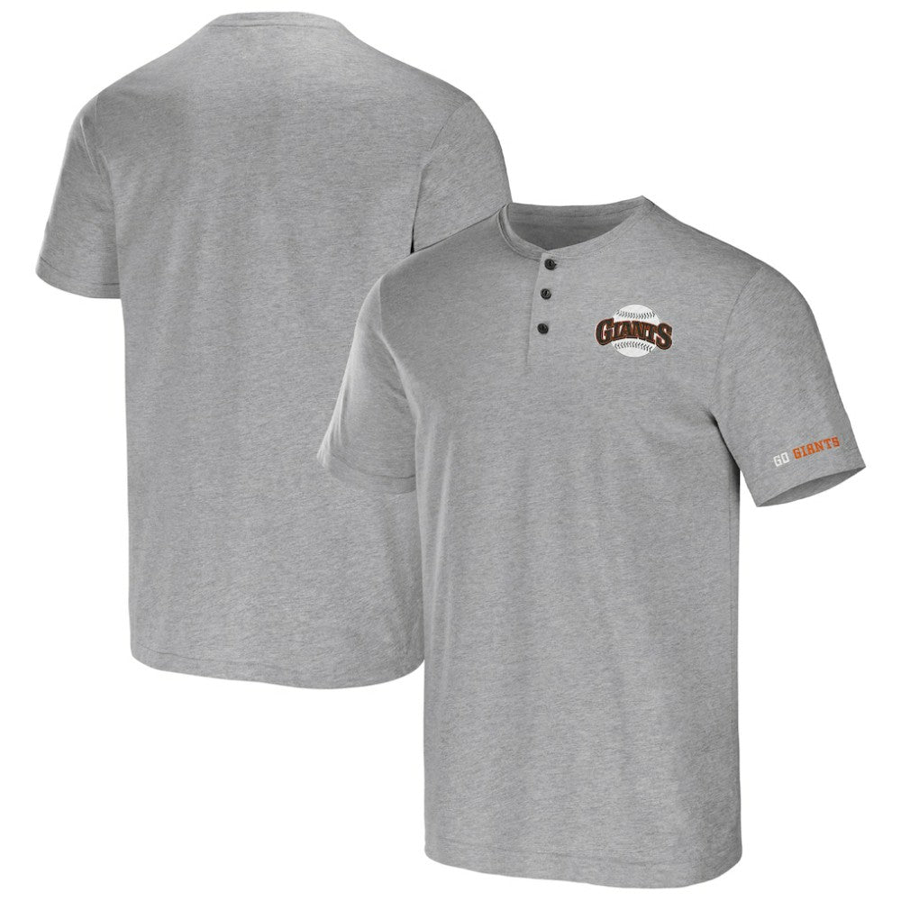 San Francisco Giants Darius Rucker Collection Henley T-Shirt - Heather Gray