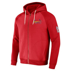 St. Louis Cardinals Darius Rucker Collection Raglan Full-Zip Hoodie - Red
