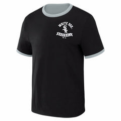 Chicago White Sox Darius Rucker Collection Two-Way Ringer Reversible T-Shirt - Black/Gray