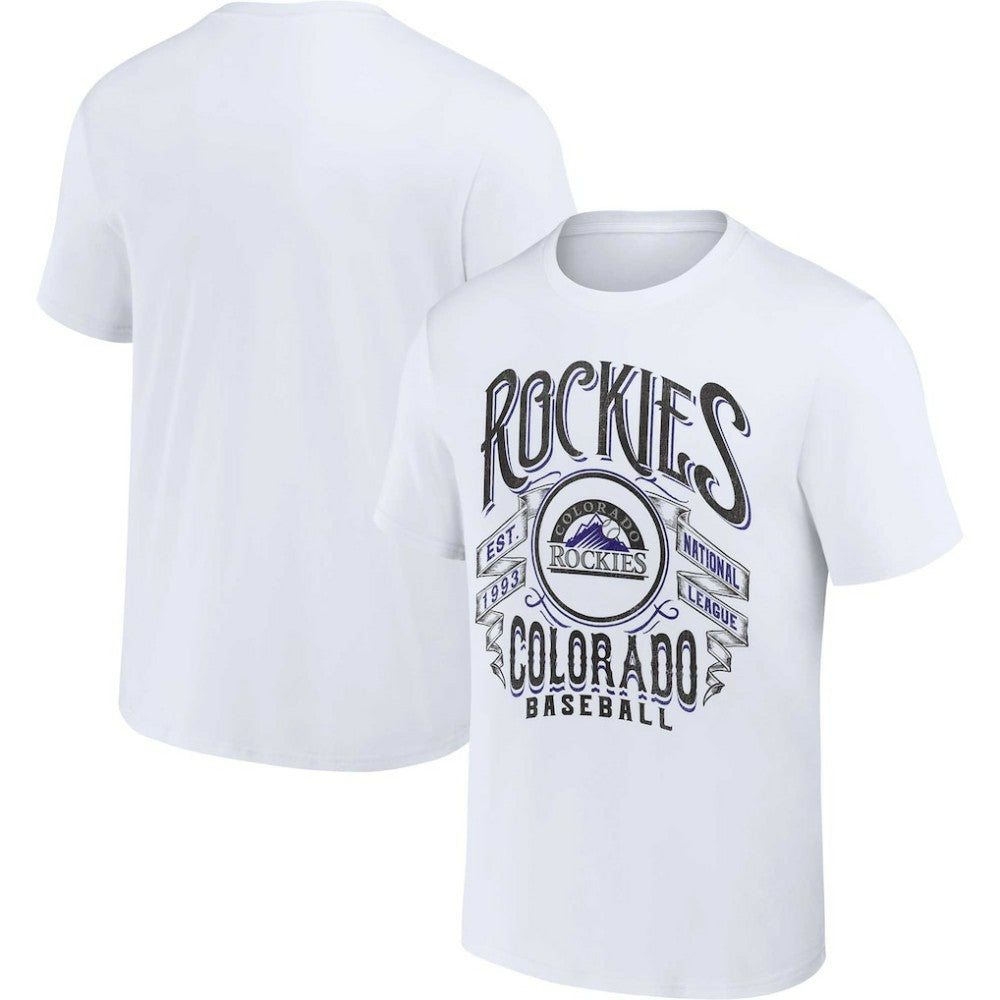Colorado Rockies Darius Rucker Collection Distressed Rock T-Shirt - White