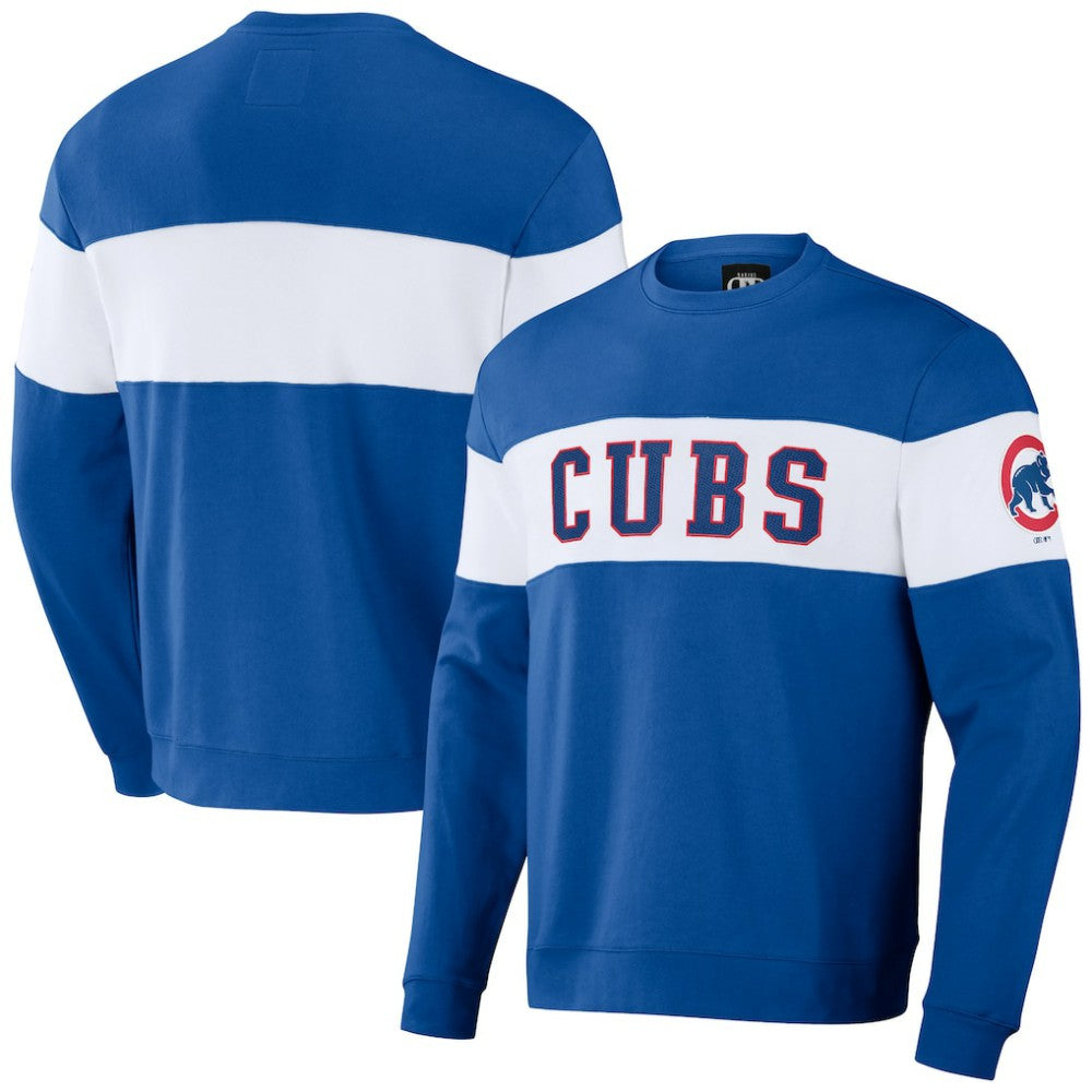 Chicago Cubs Darius Rucker Collection Stripe Pullover Sweatshirt - Royal