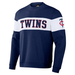 Minnesota Twins Darius Rucker Collection Stripe Pullover Sweatshirt - Navy