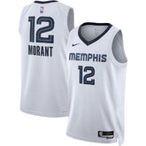 Unisex Memphis Grizzlies Grizzlies Ja Morant #12 White Swingman Jersey - Association Edition