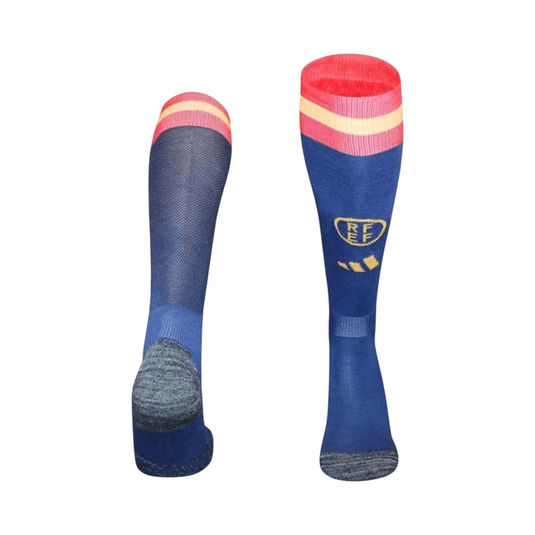 Kids Spain Home Soccer Socks - Blue 2026