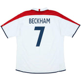 Beckham #7 Retro England Home Jersey Euro Cup 2004