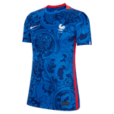 France Women's EC22 Home Soccer Jersey - Hyper Cobalt-Siren Red | For sale