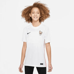 2022-23 France Away Youth Soccer Jersey White-Pink Glaze-Blue | Online