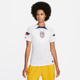 2022-23 USA Women's Home 4 Star Soccer Jersey White-Hyper Blue | Discount