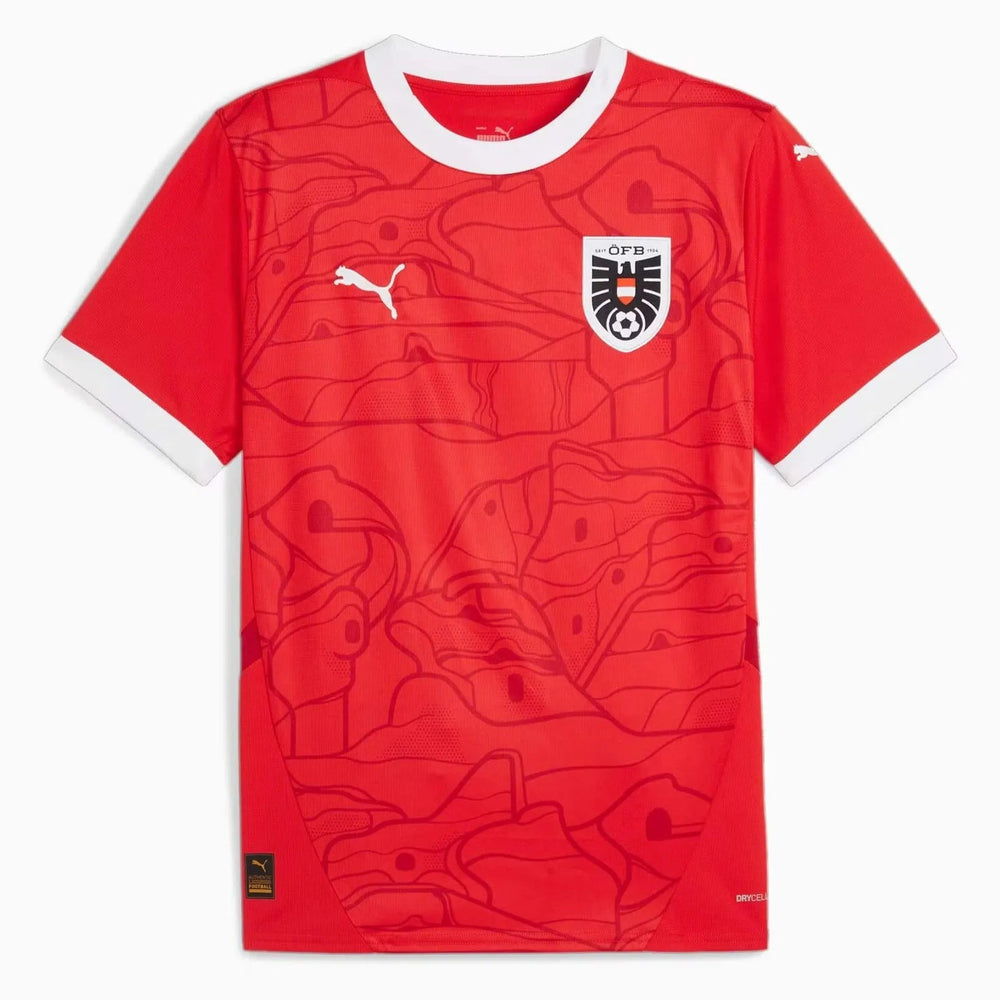 2024-25 Austria Men's Stadium Home Soccer Jersey | Hot