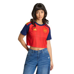 2026 Spain Women's Stadium Home Cropped Soccer Jersey | Outlet
