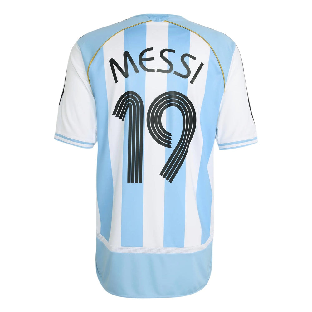2006 Argentina Men's Retro Stadium Home Messi #19 Soccer Jersey | Outlet