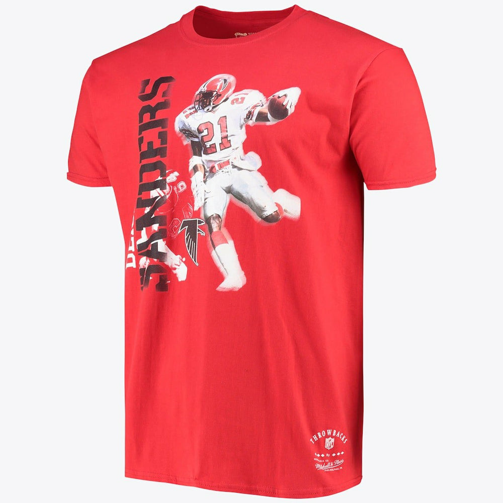 NFL Atlanta Falcons Stencil Font Player Tee Deion Sanders