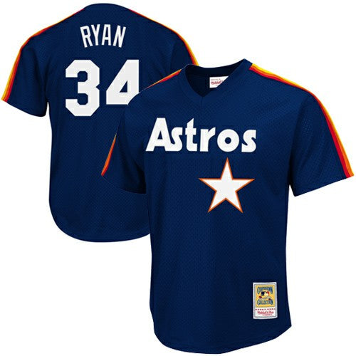 Nolan Ryan Houston Astros Authentic Batting Practice Jersey - Navy | Mitchell & Ness
