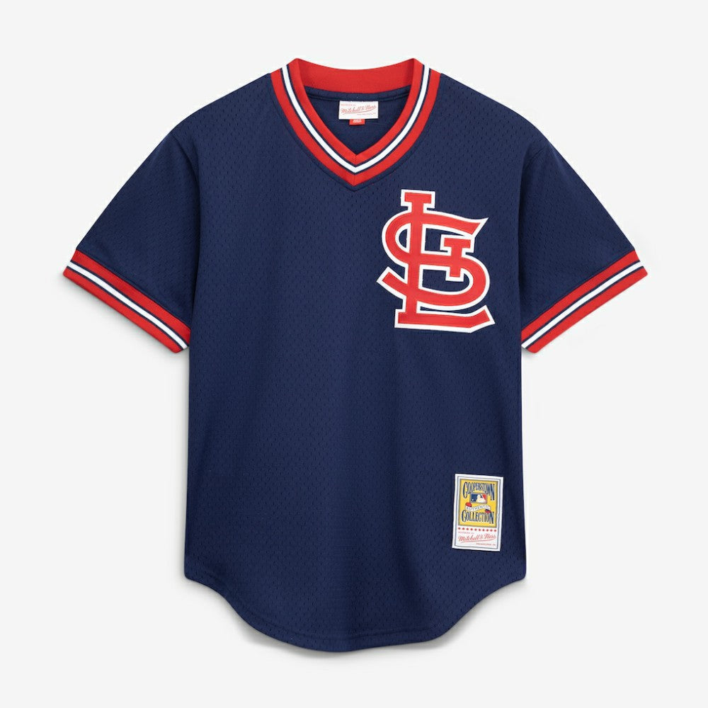 Ozzie Smith St. Louis Cardinals Authentic Batting Practice Jersey - Navy | Mitchell & Ness
