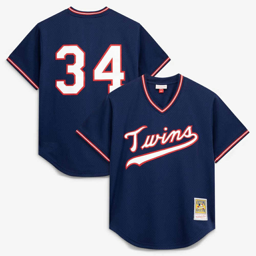 Kirby Puckett Minnesota Twins Authentic Batting Practice Jersey - Navy | Mitchell & Ness