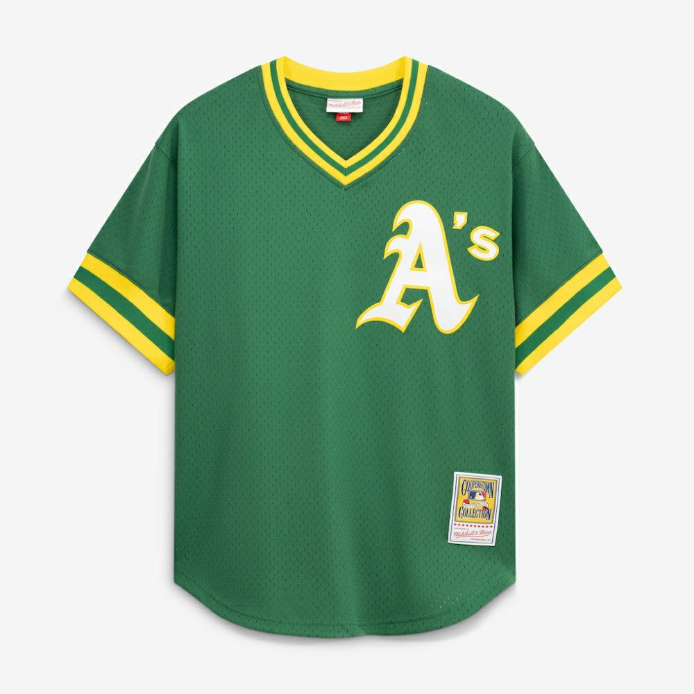 Rickey Henderson Athletics Authentic Batting Practice Jersey - Green | Mitchell & Ness