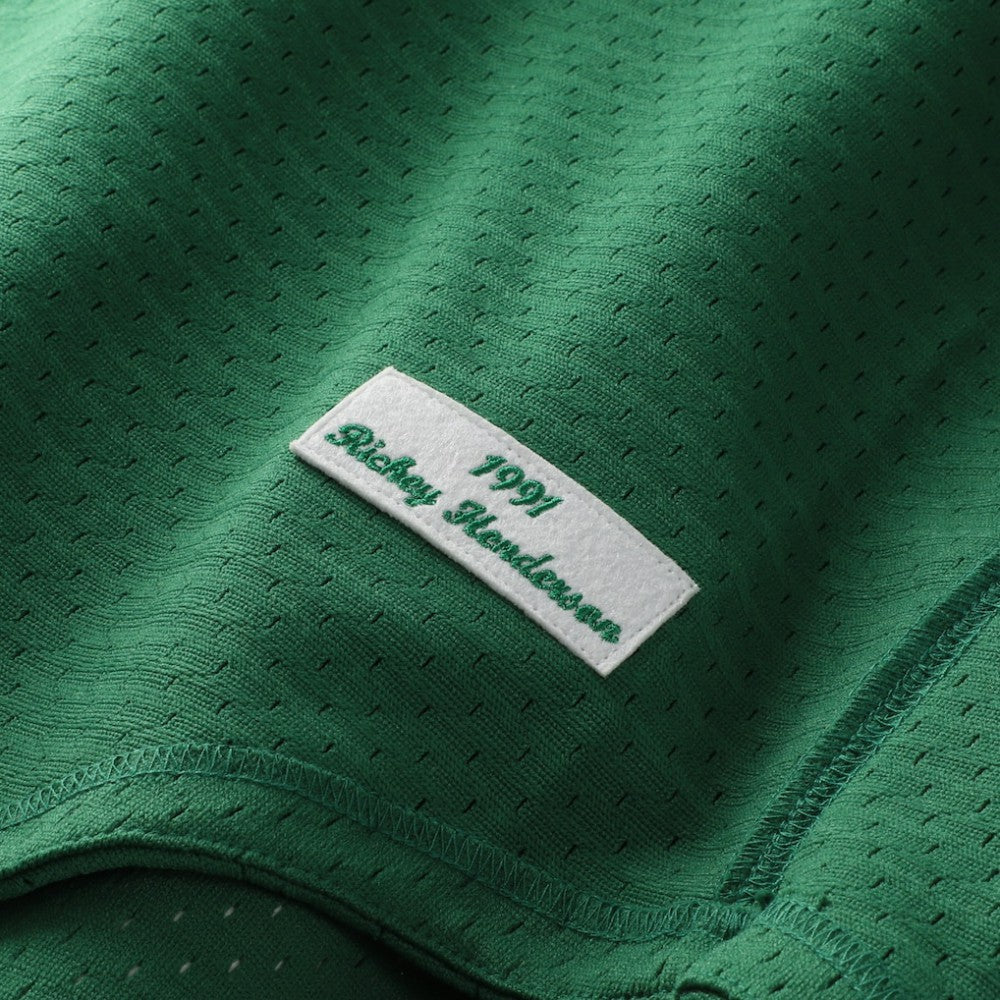 Rickey Henderson Athletics Authentic Batting Practice Jersey - Green | Mitchell & Ness