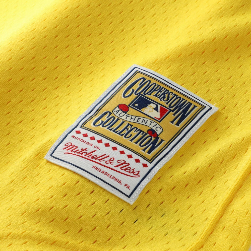 Rickey Henderson Athletics Authentic Batting Practice Jersey - Yellow | Mitchell & Ness