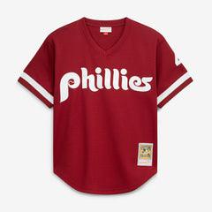 Lenny Dykstra Philadelphia Phillies Authentic Batting Practice Jersey - Scarlet | Mitchell & Ness