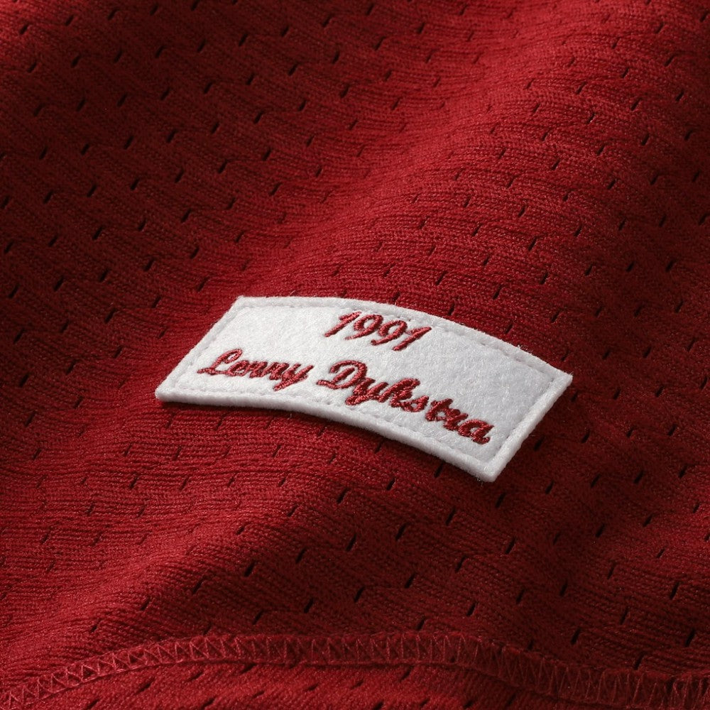 Lenny Dykstra Philadelphia Phillies Authentic Batting Practice Jersey - Scarlet | Mitchell & Ness
