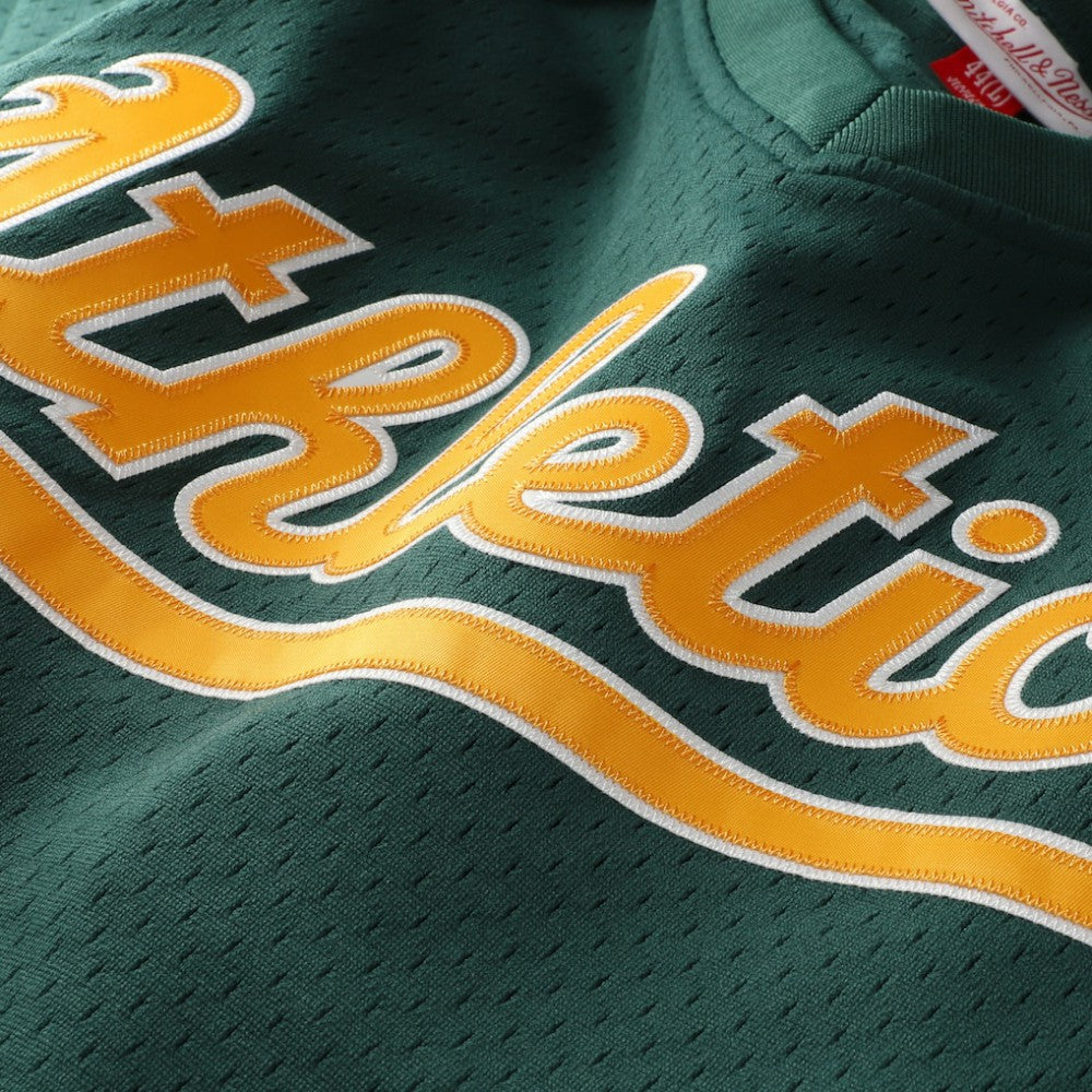 Rickey Henderson Athletics Authentic Batting Practice Jersey - Green | Mitchell & Ness