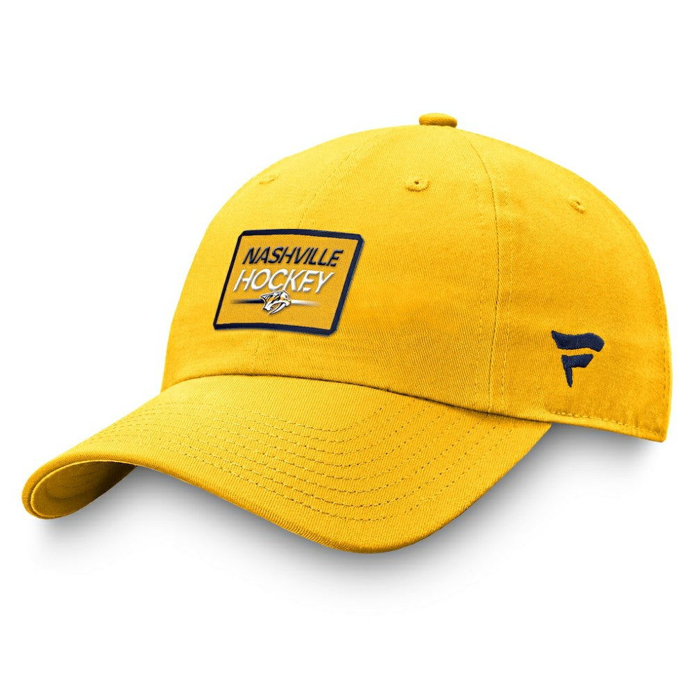 Nashville Predators Fanatics Authentic Pro Prime Adjustable Hat – Gold