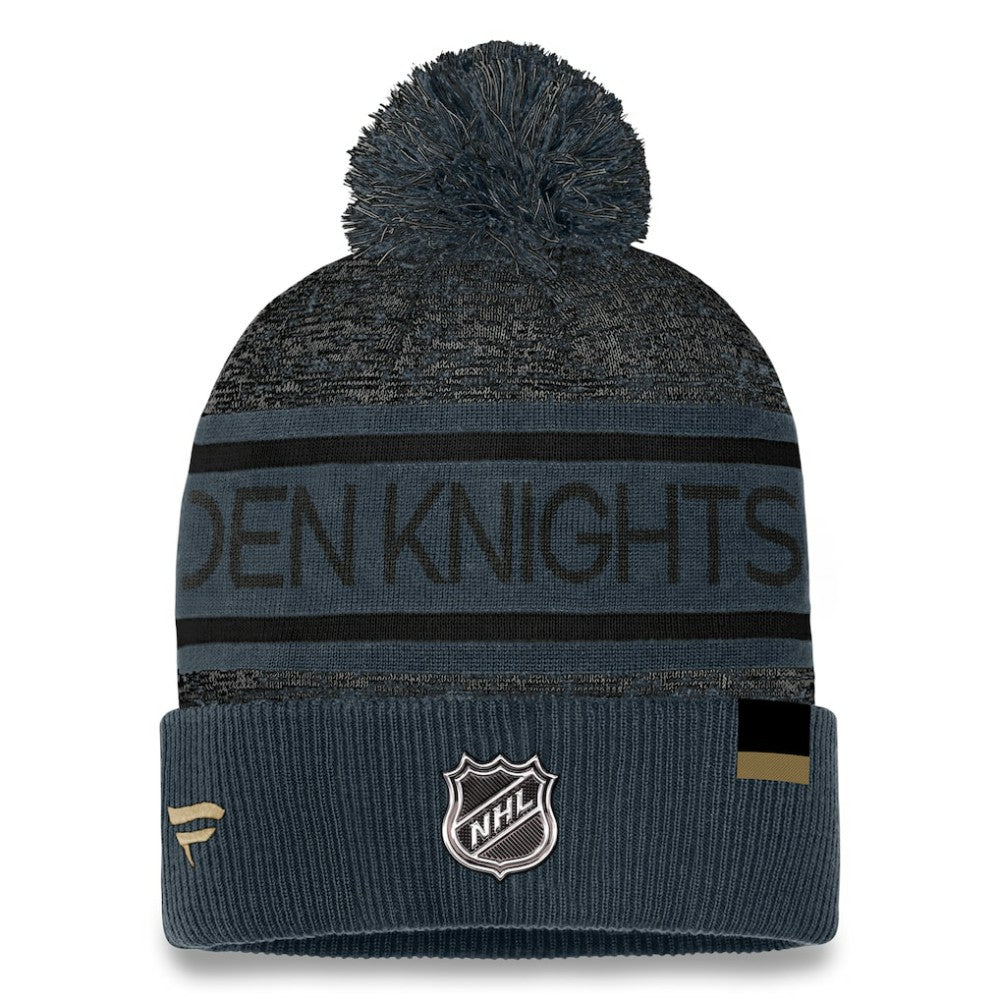 Vegas Golden Knights Fanatics Authentic Pro Cuffed Knit Hat with Pom