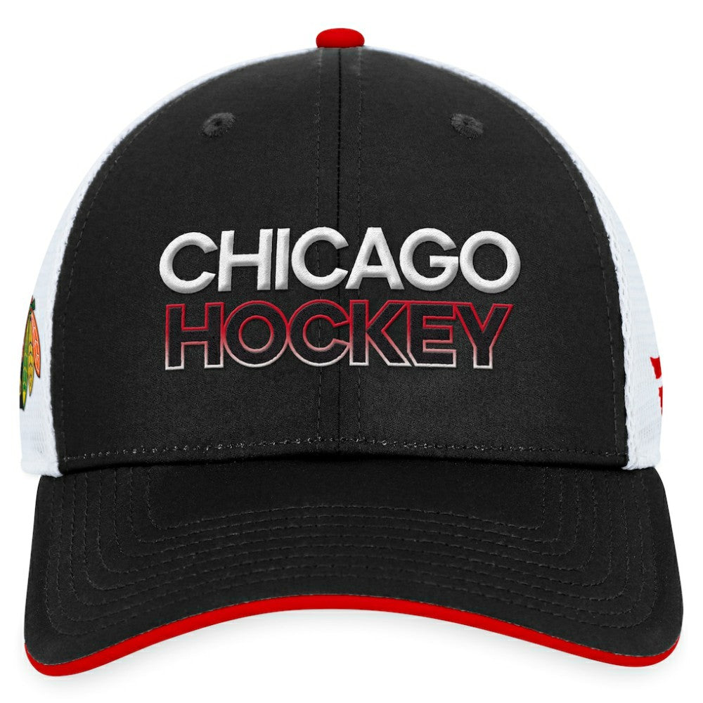 Chicago Blackhawks Fanatics Authentic Pro Rink Trucker Adjustable Hat