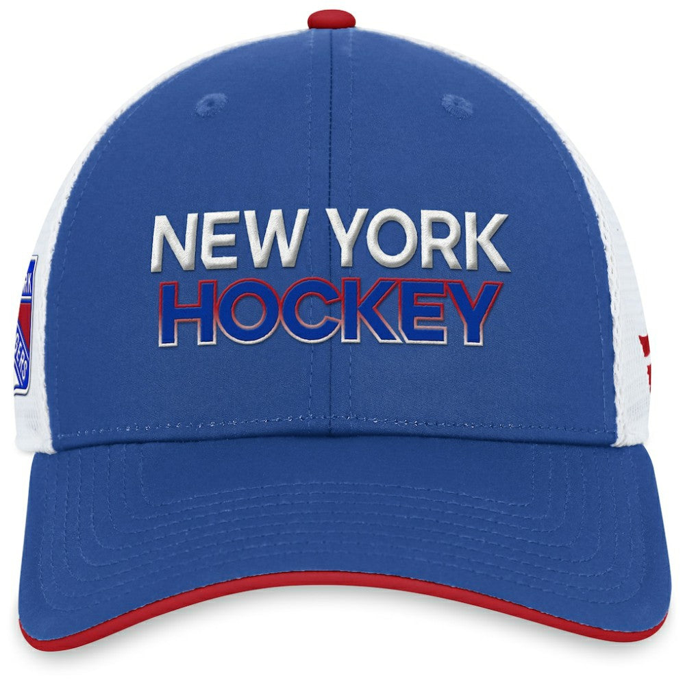 New York Rangers Fanatics Authentic Pro Rink Trucker Adjustable Hat