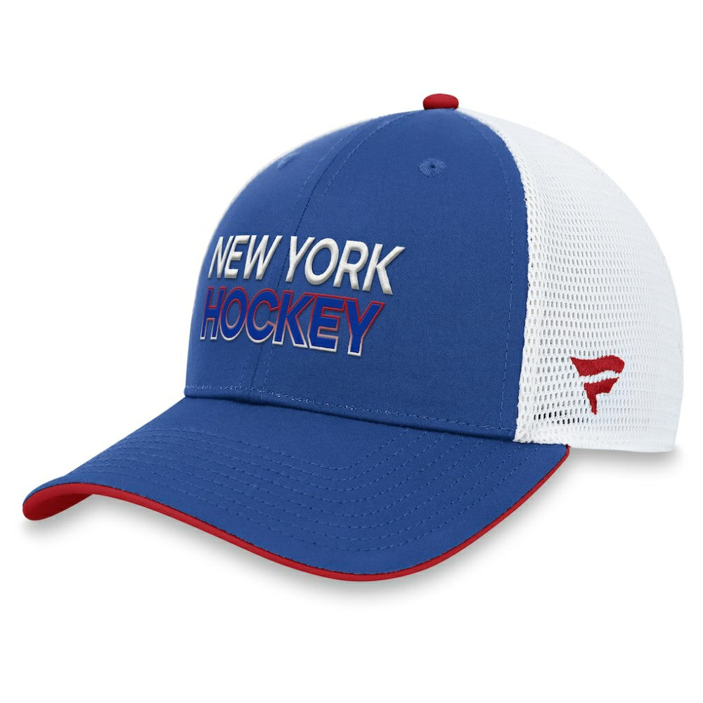 New York Rangers Fanatics Authentic Pro Rink Trucker Adjustable Hat
