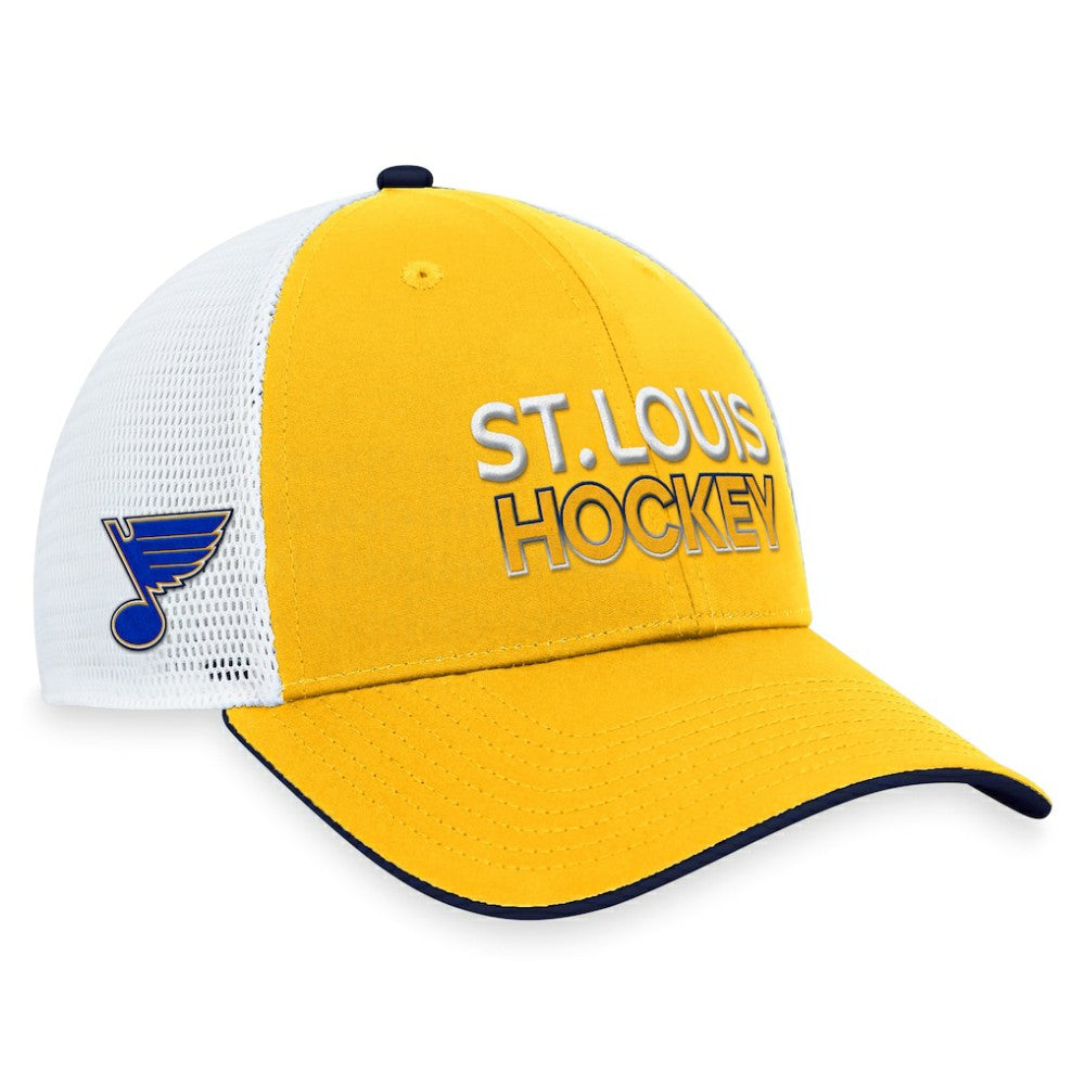 St. Louis Blues Fanatics Authentic Pro Rink Trucker Adjustable Hat