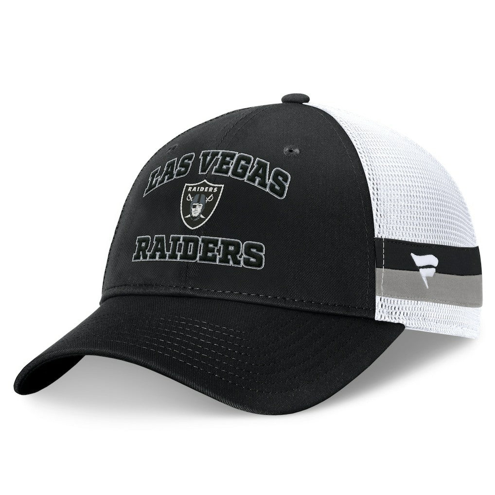 NFL Las Vegas Raiders Fundamentals Side Stripe Trucker Adjustable Hat