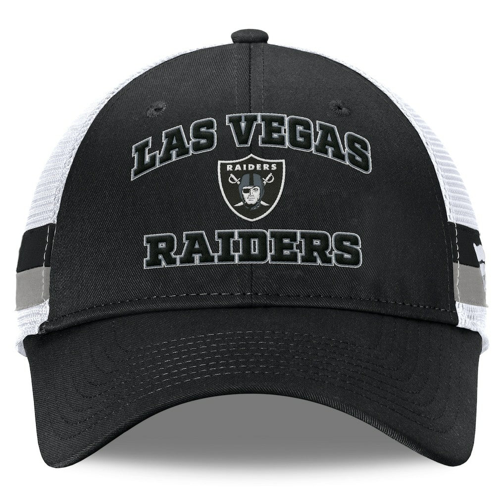 NFL Las Vegas Raiders Fundamentals Side Stripe Trucker Adjustable Hat