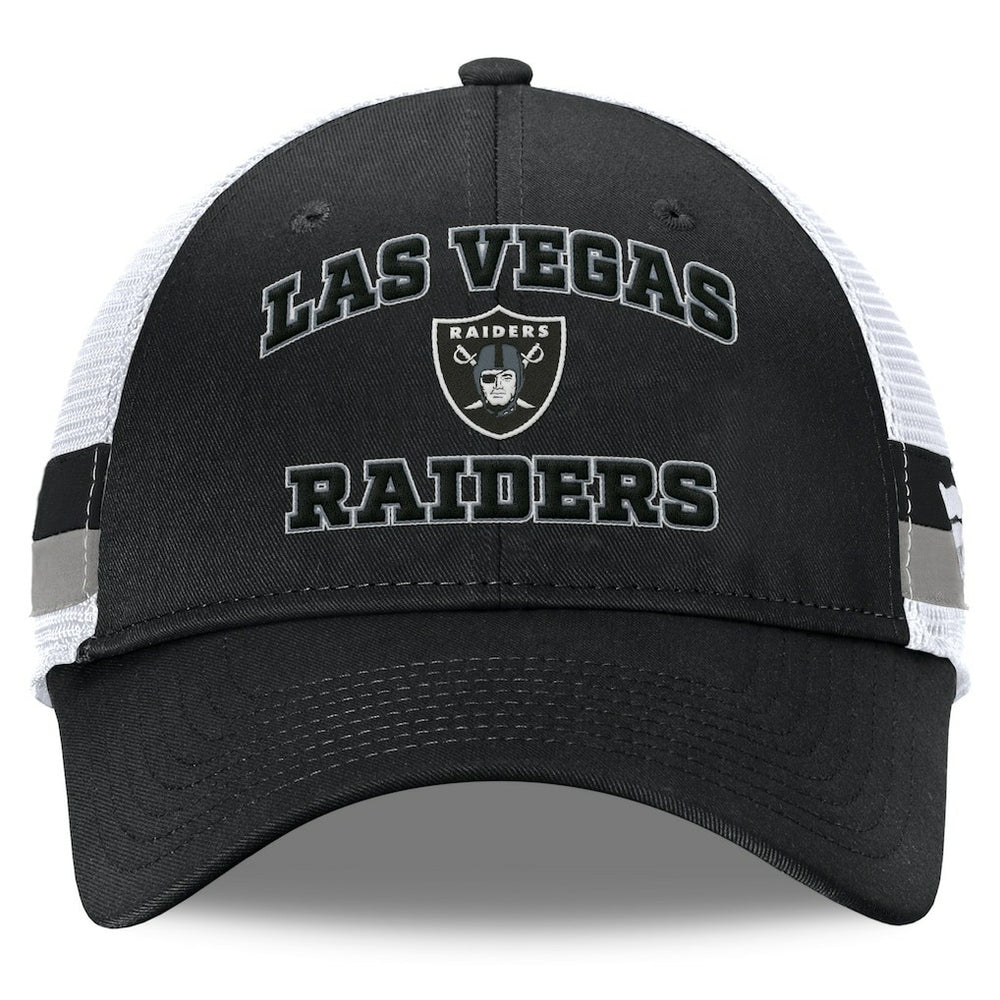 NFL Las Vegas Raiders Fundamentals Side Stripe Trucker Adjustable Hat