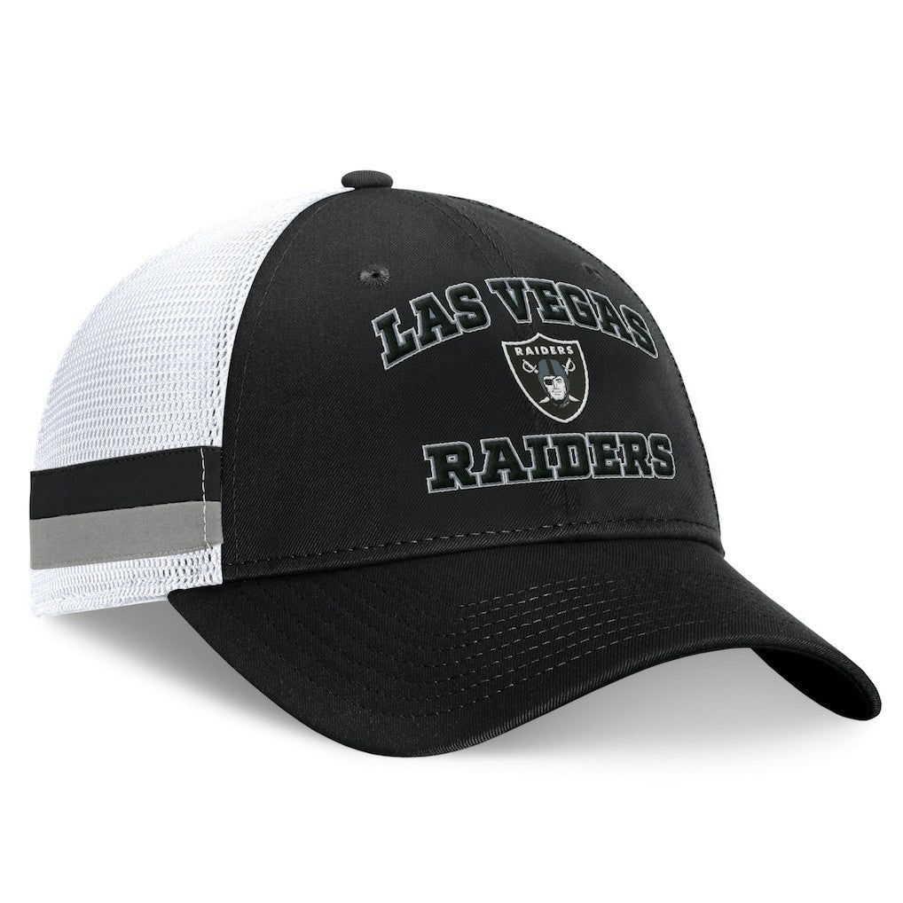 NFL Las Vegas Raiders Fundamentals Side Stripe Trucker Adjustable Hat