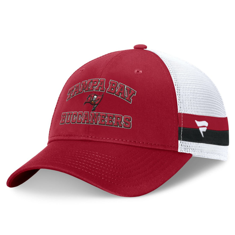 NFL Tampa Bay Buccaneers Fundamentals Side Stripe Trucker Adjustable Hat