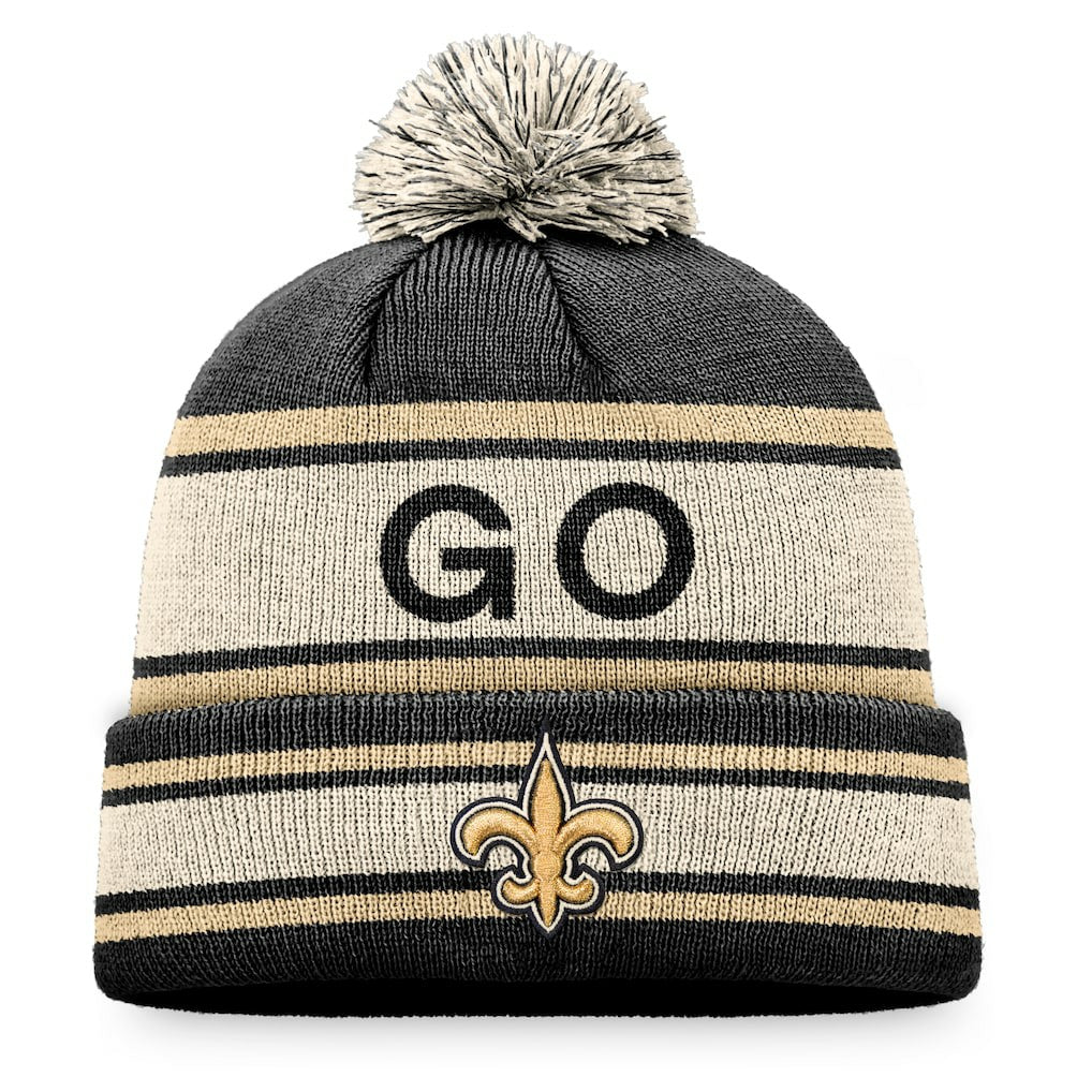 NFL New Orleans Saints Heritage Cuffed Knit Hat with Pom