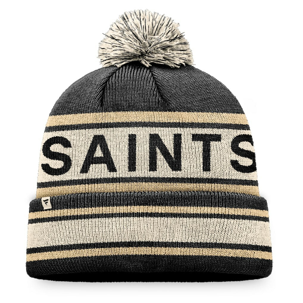 NFL New Orleans Saints Heritage Cuffed Knit Hat with Pom
