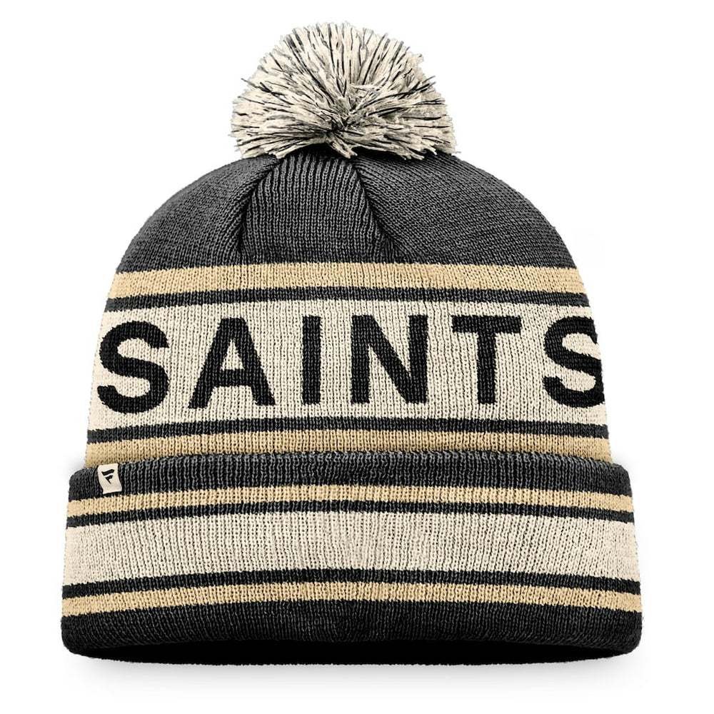 NFL New Orleans Saints Heritage Cuffed Knit Hat with Pom