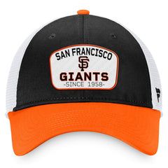 San Francisco Giants Two-Tone Patch Trucker Adjustable Hat - Black/Orange
