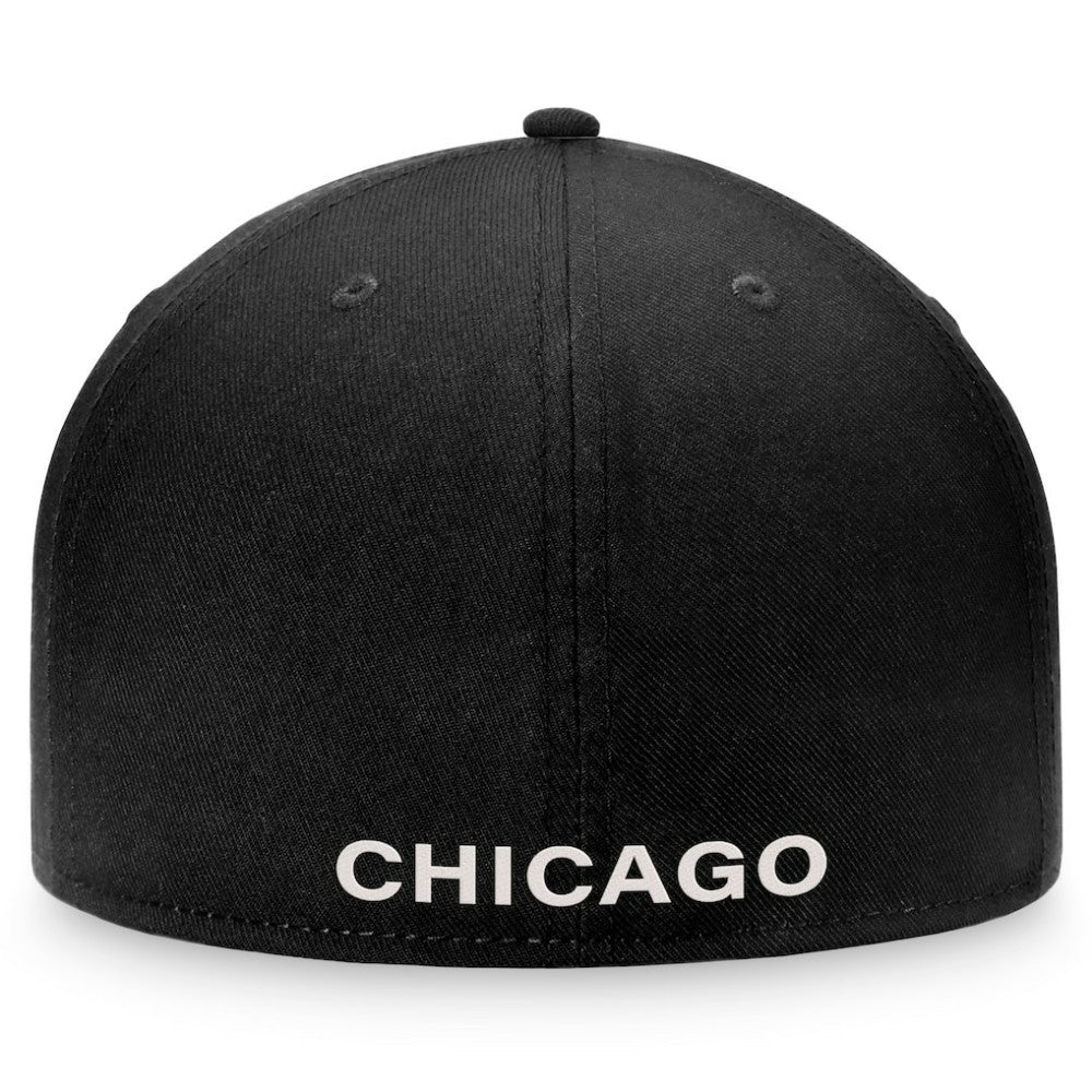 Chicago White Sox Gothic Script Fitted Hat - Black