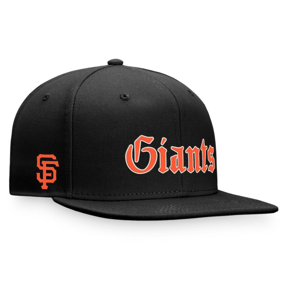 San Francisco Giants Gothic Script Fitted Hat - Black