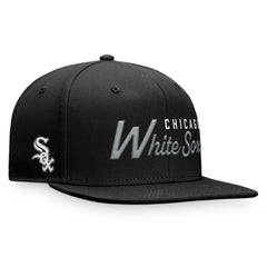 Chicago White Sox Script Snapback Hat - Black