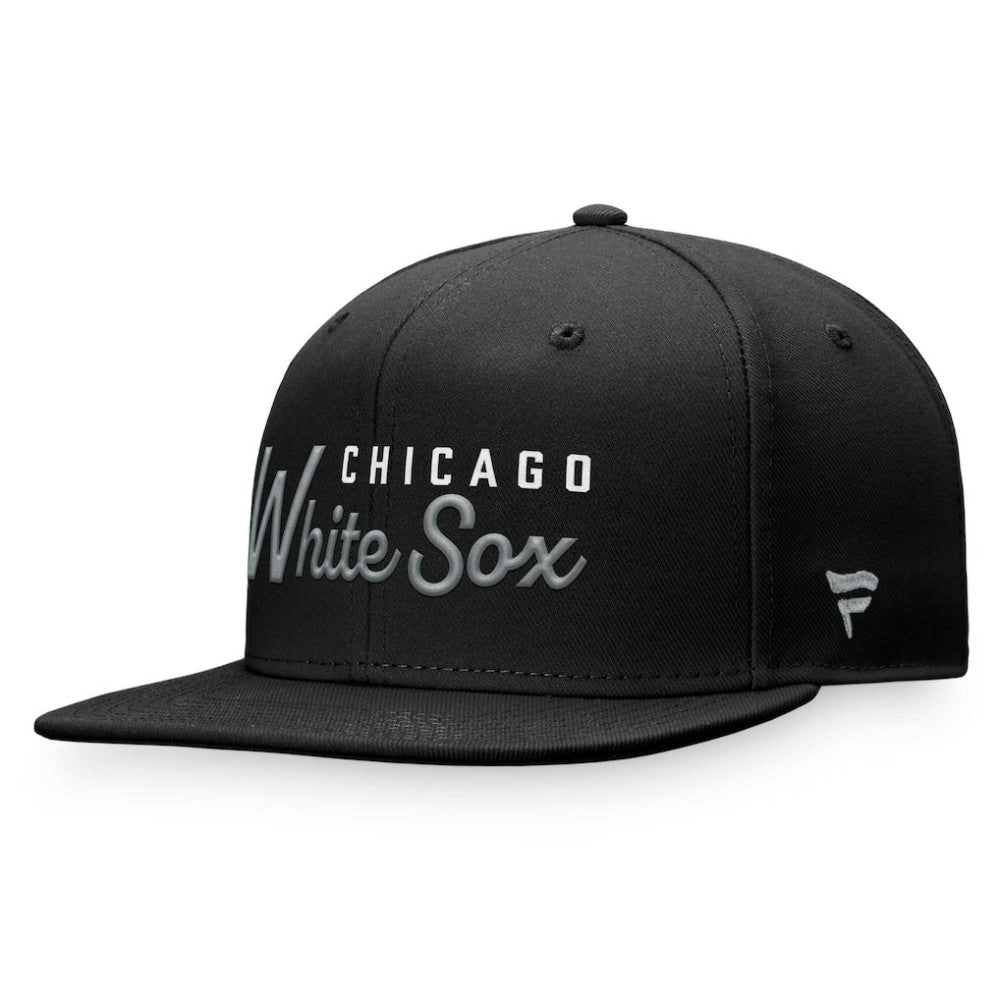 Chicago White Sox Script Snapback Hat - Black