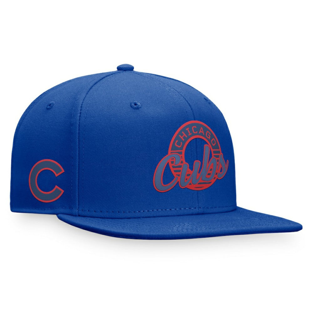 Chicago Cubs Circle Script Snapback Hat - Royal