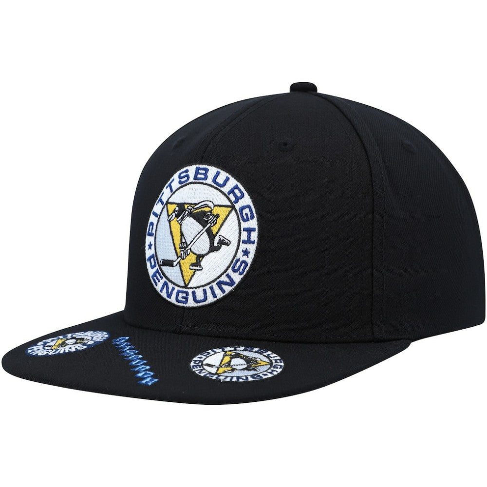 Pittsburgh Penguins Mitchell & Ness Vintage Hat Trick Snapback Hat