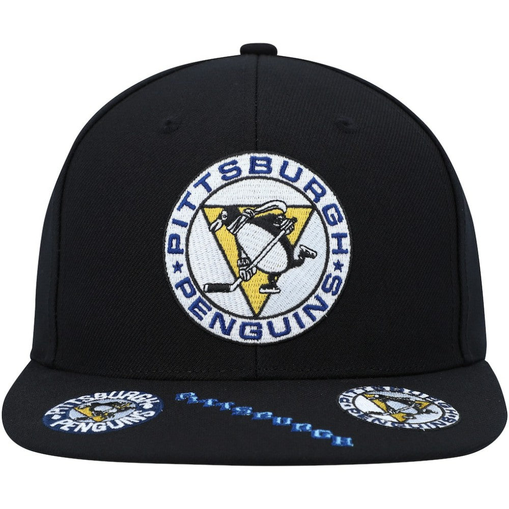 Pittsburgh Penguins Mitchell & Ness Vintage Hat Trick Snapback Hat