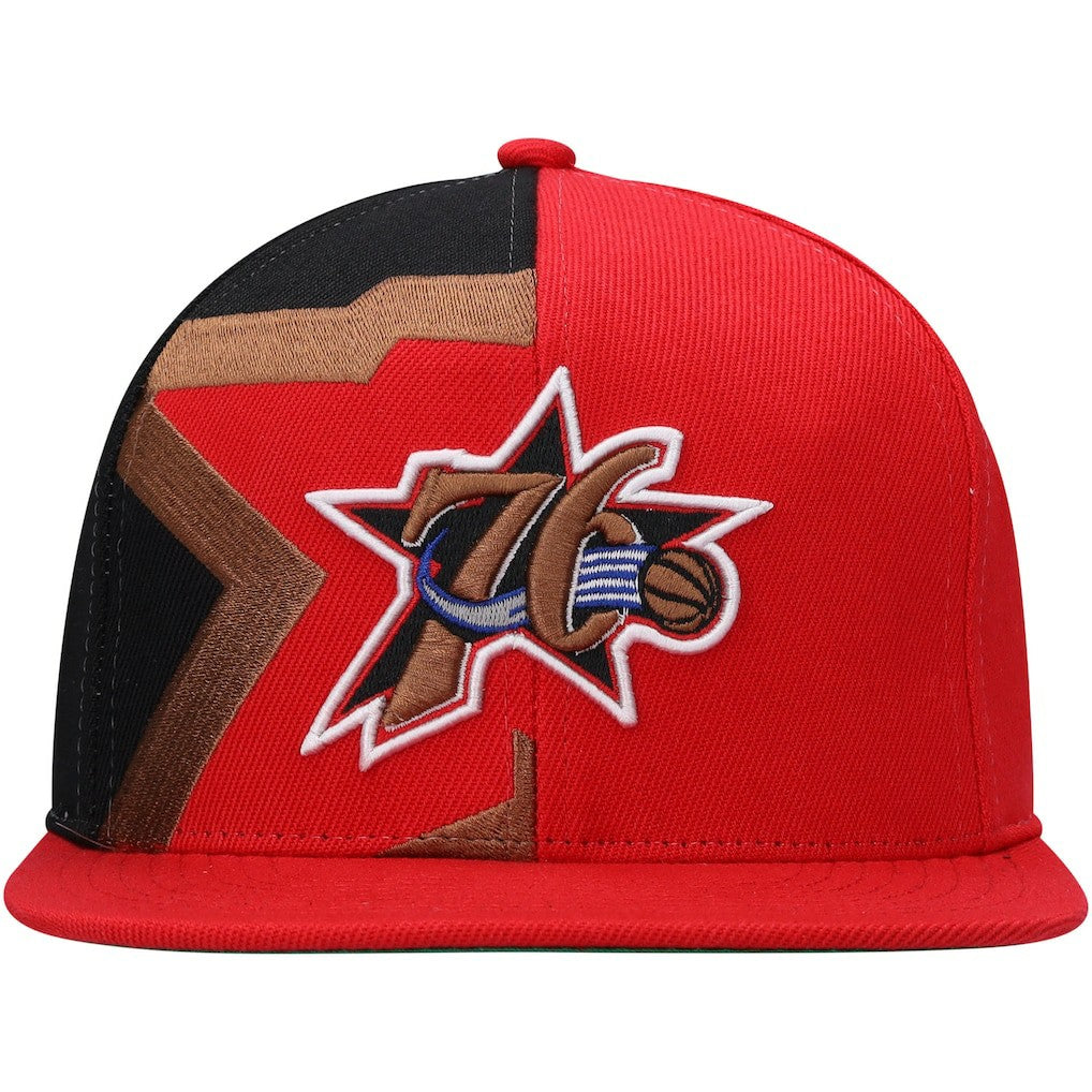 Philadelphia 76ers Hardwood Classics Retroline Snapback Hat - Red | Mitchell & Ness cheap