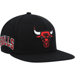 Chicago Bulls Side Core 2.0 Snapback Hat - Black | Mitchell & Ness discount